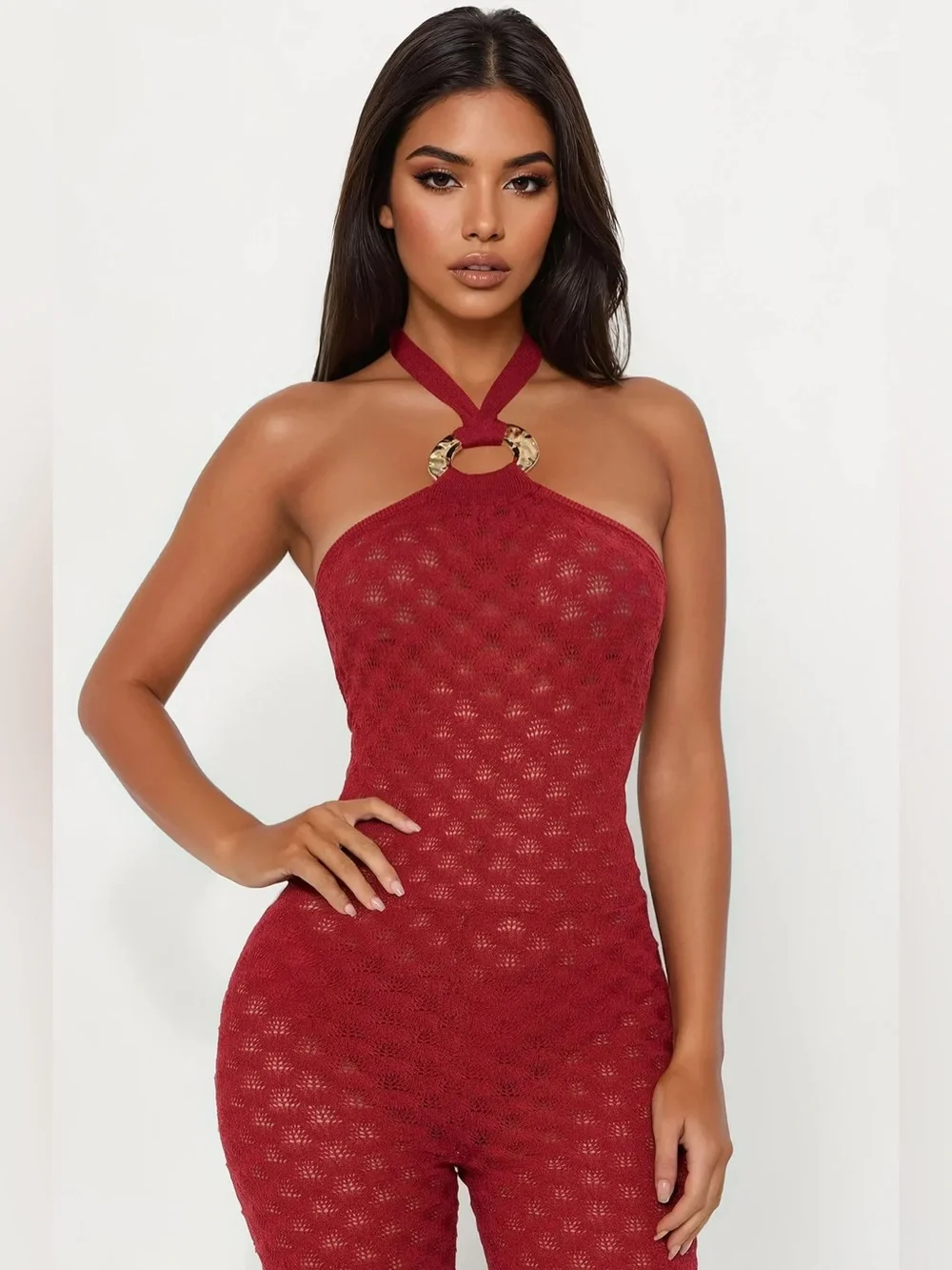 Fashion Nova Feeling Beachy Crochet Jumpsuit - Picture 2 of 6
